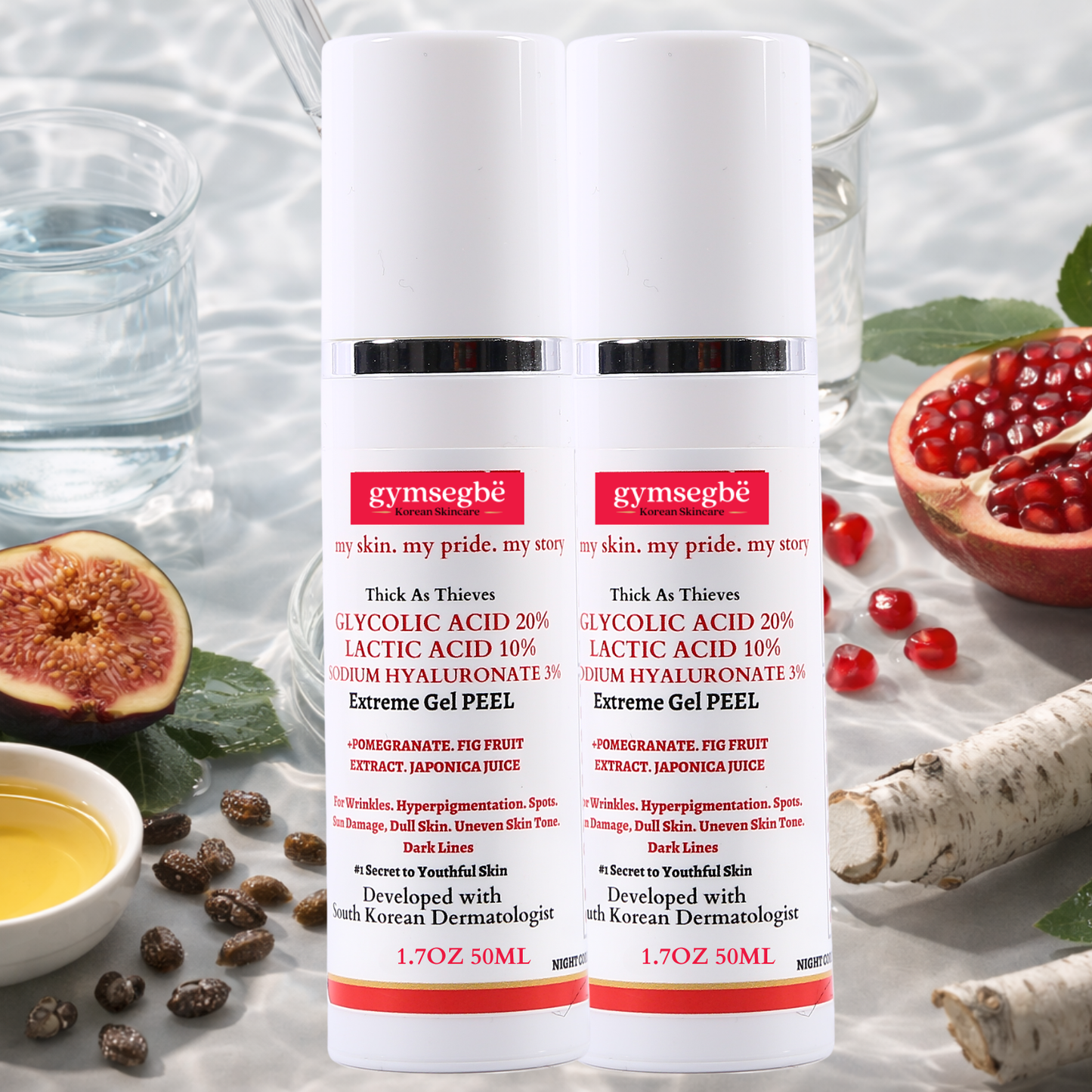 Gymsegbë - Thick As Thieves Pure Glycolic Acid Lactic Acid Extreme Gel Peel - 50ml