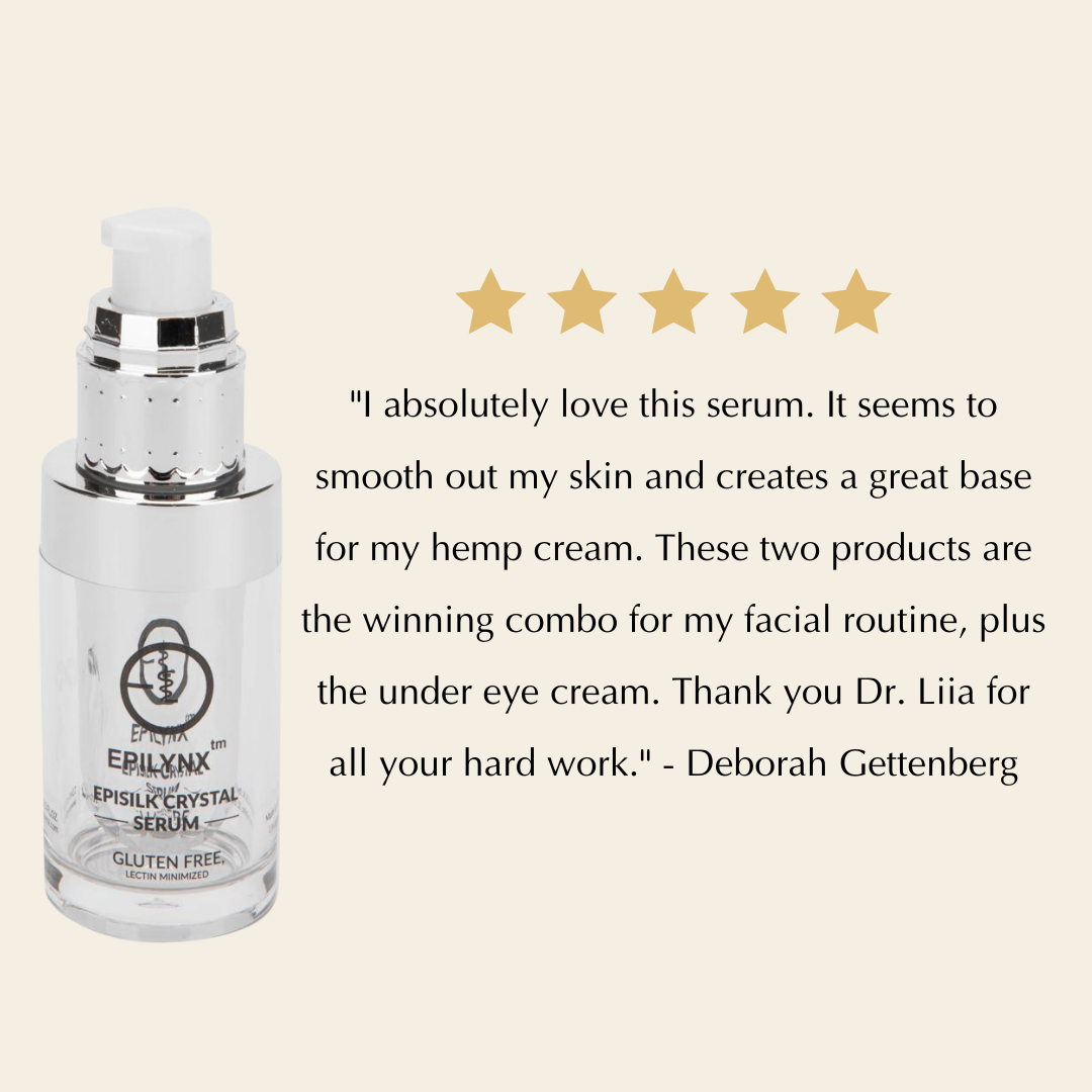 EpiLynx - Vegan EpiSilk, Crystal Wrinkle Smoothing Face Serum - Intense Brightening and Firming Wrinkle Fix for Sensitive Skin