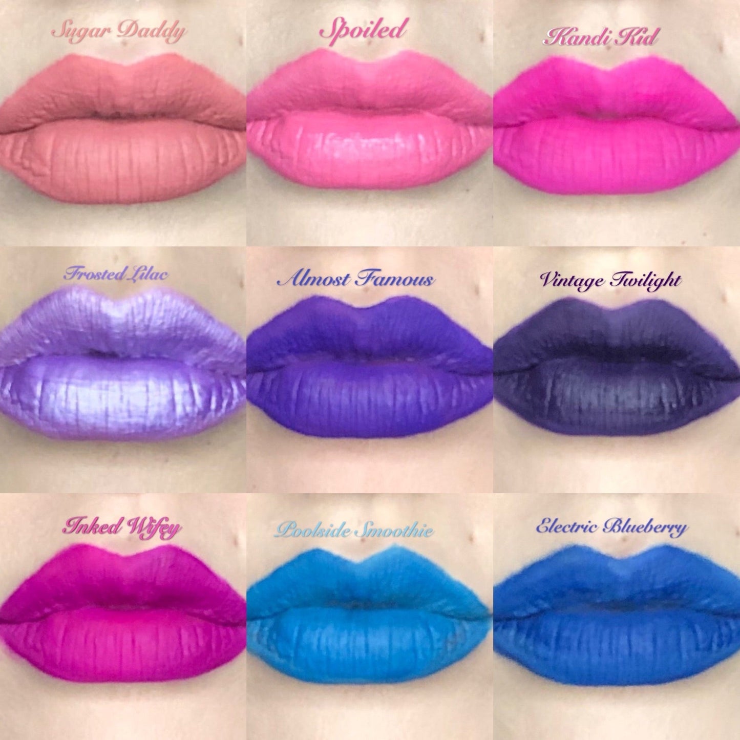 Inked Doll Cosmetics - The "PURPLES!!" DOLLICIOUS MATTE Vegan Liquid Lipstick