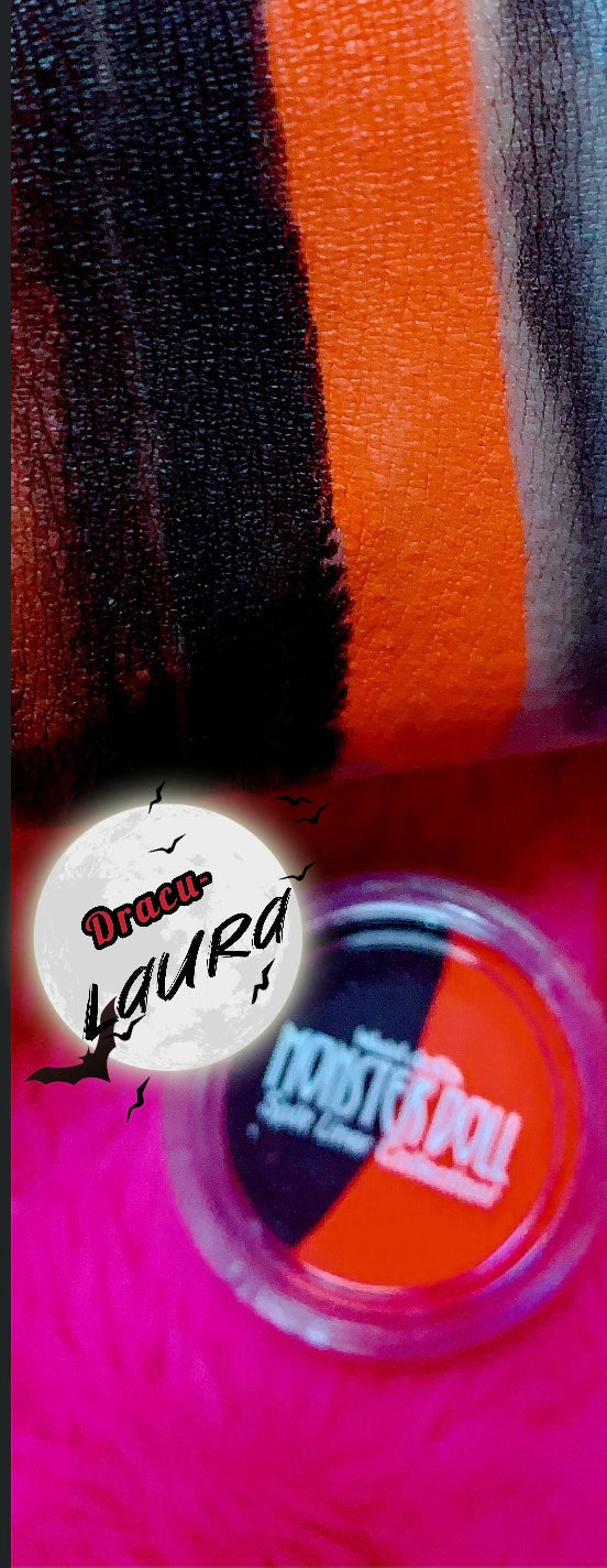 Inked Doll Cosmetics - (HUGE!) Monster Doll DRACULAURA *UV Neon/Pastel* Split Liner/Face/Body Paint