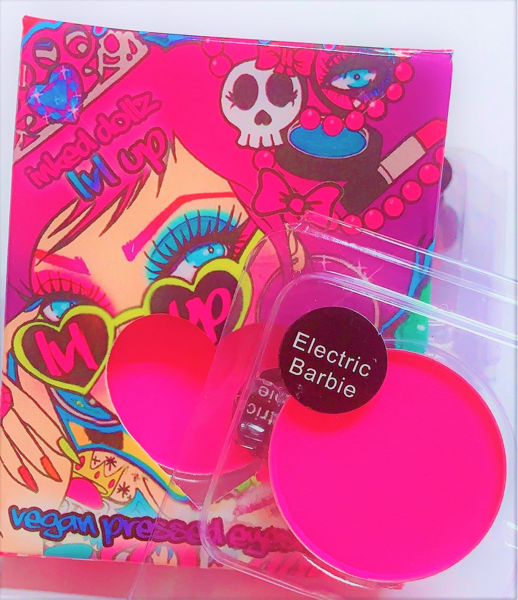 Inked Doll Cosmetics - *UV* ELECTRIC BARBIE! (Hot Pink) PRESSED EYESHADOW SINGLE