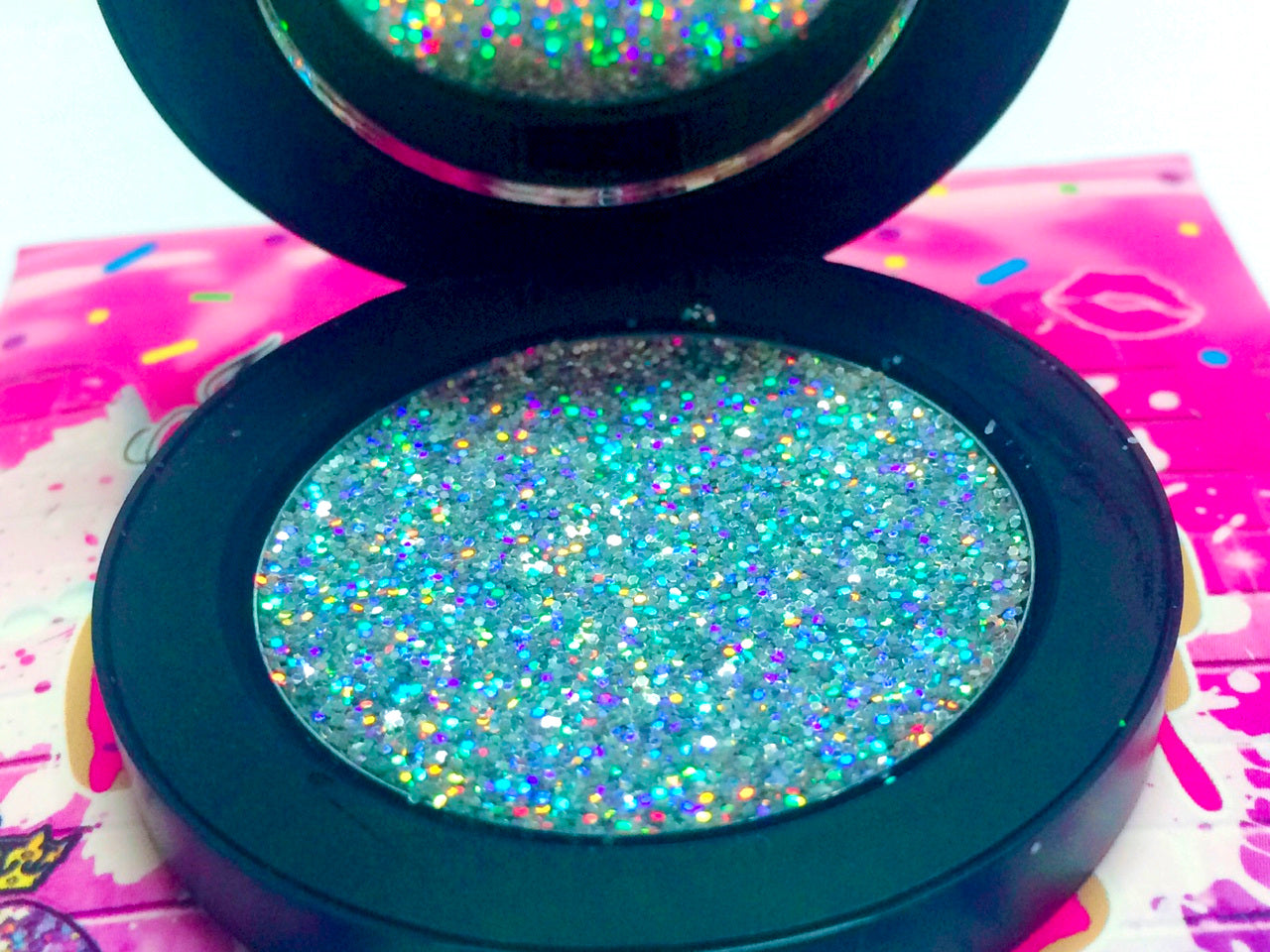Inked Doll Cosmetics - "GLASS DOLLHOUSE!" Single Pressed Glitter Palette