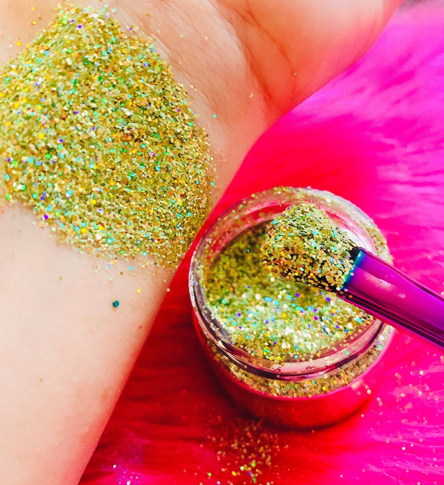 Inked Doll Cosmetics - GOLD CHROME (CHUNKY or FINE) Holographic Glamdoll Glitter