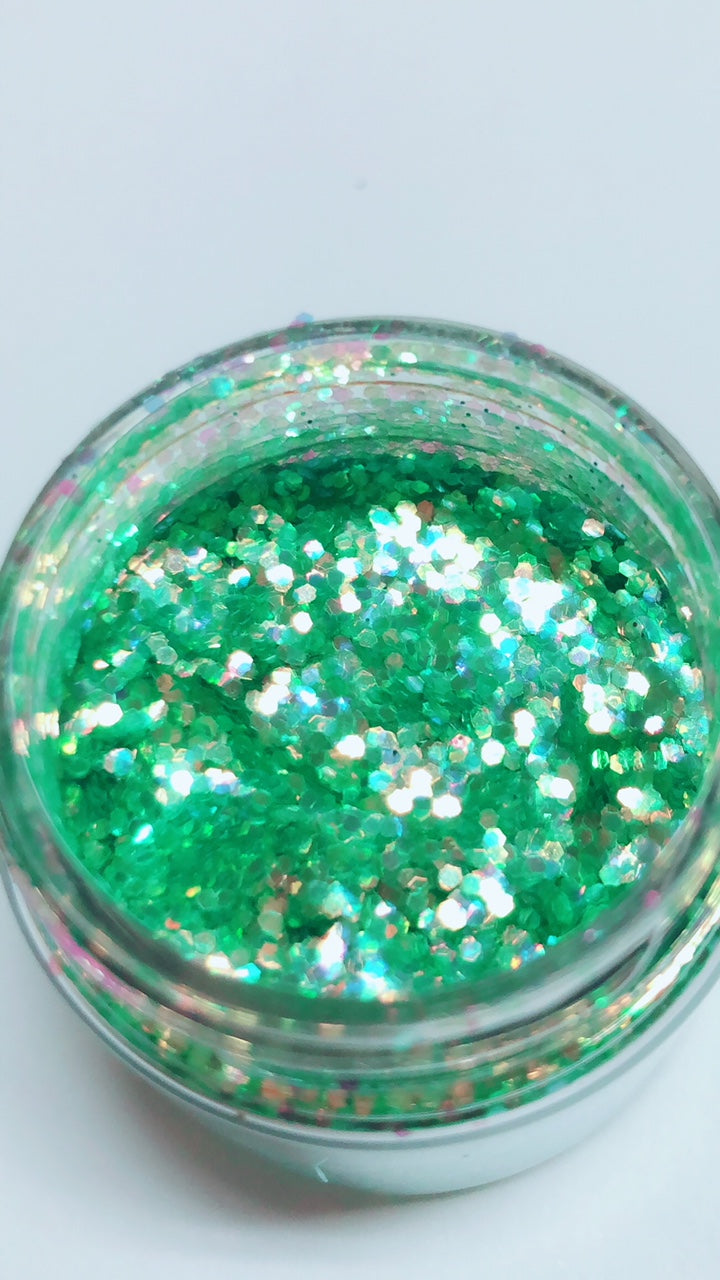 Inked Doll Cosmetics - Electric Lily Chunky Iridescent Glamdoll Glitter
