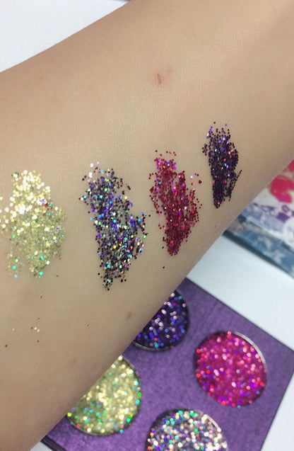 Inked Doll Cosmetics - QUEEN'S PALACE METALLIC Pressed Glitter Quad