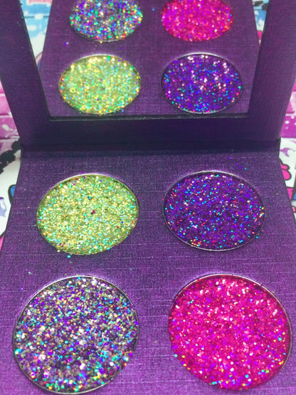 Inked Doll Cosmetics - QUEEN'S PALACE METALLIC Pressed Glitter Quad