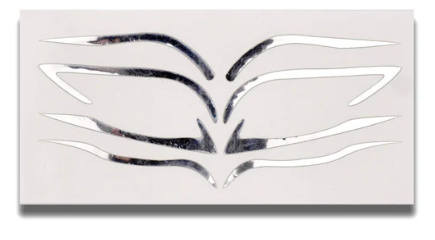Face Lace x Glisten Cosmetics Devotion Liners - Chrome Makeup Stickers