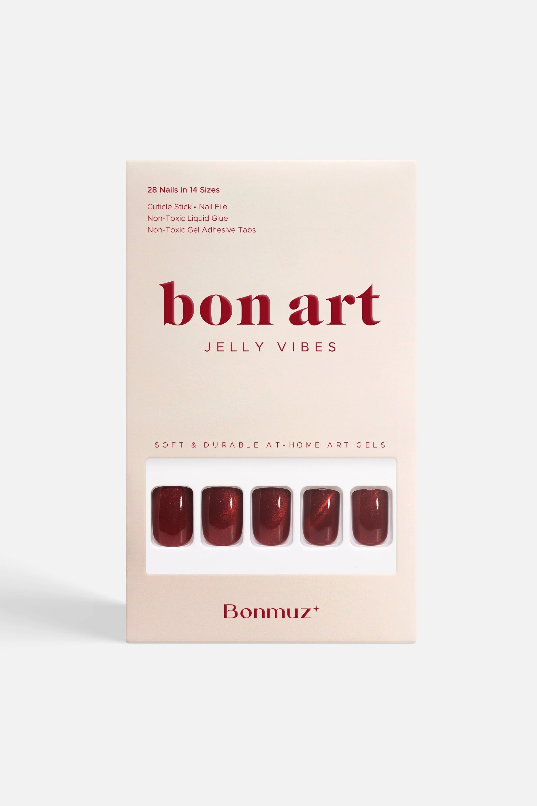 Bonmuz - Starlite Red | Soft & Durable Press-On Nails