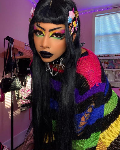 Inked Doll Cosmetics - NEON LIGHTS (24PC) *BLACKLIGHT!* Pigment/Glitter Pallete!
