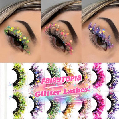 Inked Doll Cosmetics - TINKERBELL “FairyTopia” *UV* Glitter DreamDoll Lashes