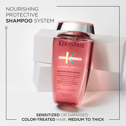 Kérastase Chroma Absolu Nourishing Shampoo & Strengthening Conditioner Duo With FREE Elixir Ultime Oil