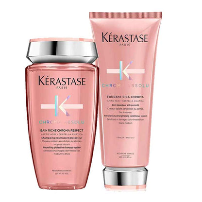 Kérastase Chroma Absolu Nourishing Shampoo & Strengthening Conditioner Duo With FREE Elixir Ultime Oil