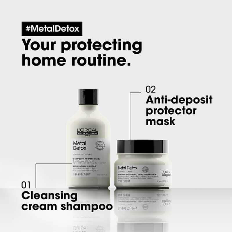 L’Oréal Professionnel Metal Detox Pre-Shampoo, Shampoo & Mask Bundle