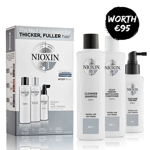 Nioxin System 1 Three Part Loyalty Kit for Light Thinning